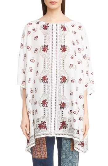 Women's Y's By Yohji Yamamoto Bandanna Print Blouse - White