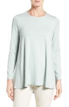 Women's Eileen Fisher Lightweight Jersey Top, Size - Blue