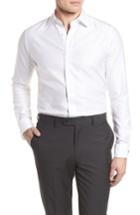 Men's David Donahue Slim Fit Tuxedo Shirt - 34/35 - White