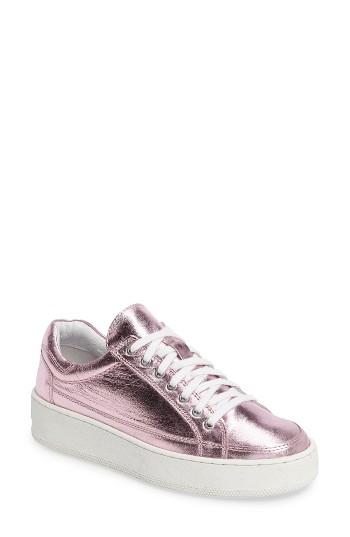 Women's Free People Letterman Platform Sneaker Us / 37eu - Pink