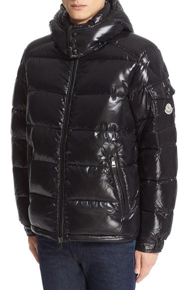 Men's Moncler Maya Lacquered Down Jacket - Black