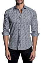 Men's Jared Lang Trim Fit Paisley Sport Shirt - Black