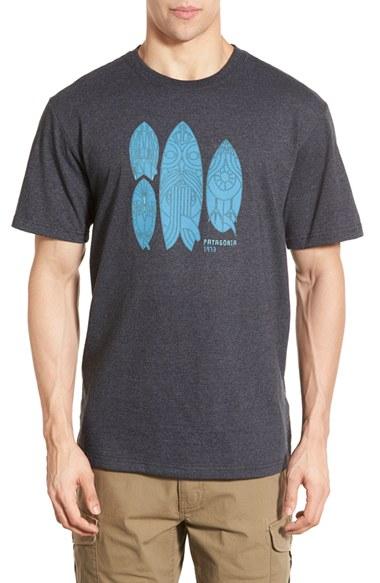Men's Patagonia 'surfboards' Organic Cotton Blend T-shirt
