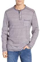 Men's Tommy Bahama Stripe Long Sleeve Henley - Blue