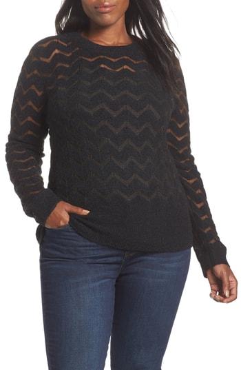 Women's Hinge Easy Stripe Pullover - Black