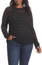 Women's Hinge Easy Stripe Pullover - Black