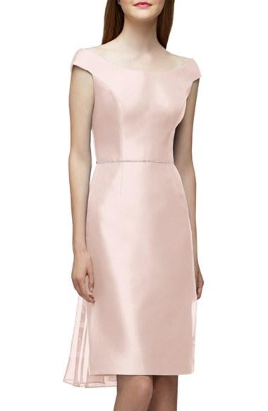 Women's Lela Rose Bridesmaid Embellished Waist Flare Back Dress