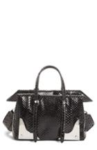 Calvin Klein 205w395nyc Small Genuine Python Satchel - Black