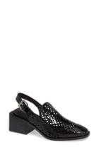 Women's Jeffrey Campbell Henriet-c Perforated Slingback Pump M - Black