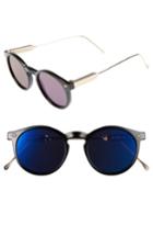 Women's Spitfire Flex Round Sunglasses - Black/ Gold / Blue Mirror