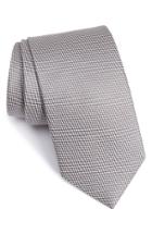 Men's Eton Microdot Silk Tie, Size - Grey