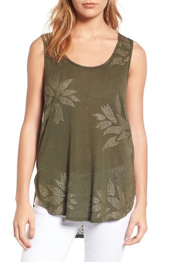 Women's Lucky Brand Metallic Leaf Tank