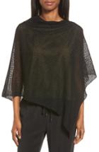 Women's Eileen Fisher Organic Linen Poncho, Size - Black