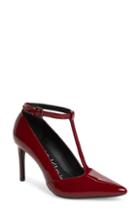 Women's Calvin Klein Rocha T-strap Pump .5 M - Red