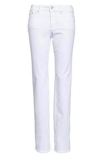 Petite Women's Nydj Marilyn Stretch Straight Jeans P - White