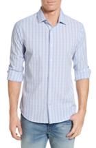 Men's Mizzen+main Jefferson Plaid Performance Sport Shirt, Size - Blue