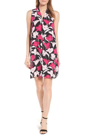 Women's Vince Camuto Flower Wave Inverted Pleat Shift Dress