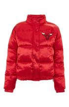 Women's Topshop X Unk Chicago Bulls Puffer Jacket - Red