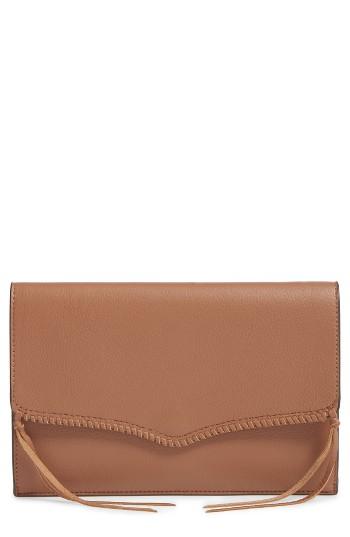 Rebecca Minkoff Panama Leather Envelope Clutch - Brown