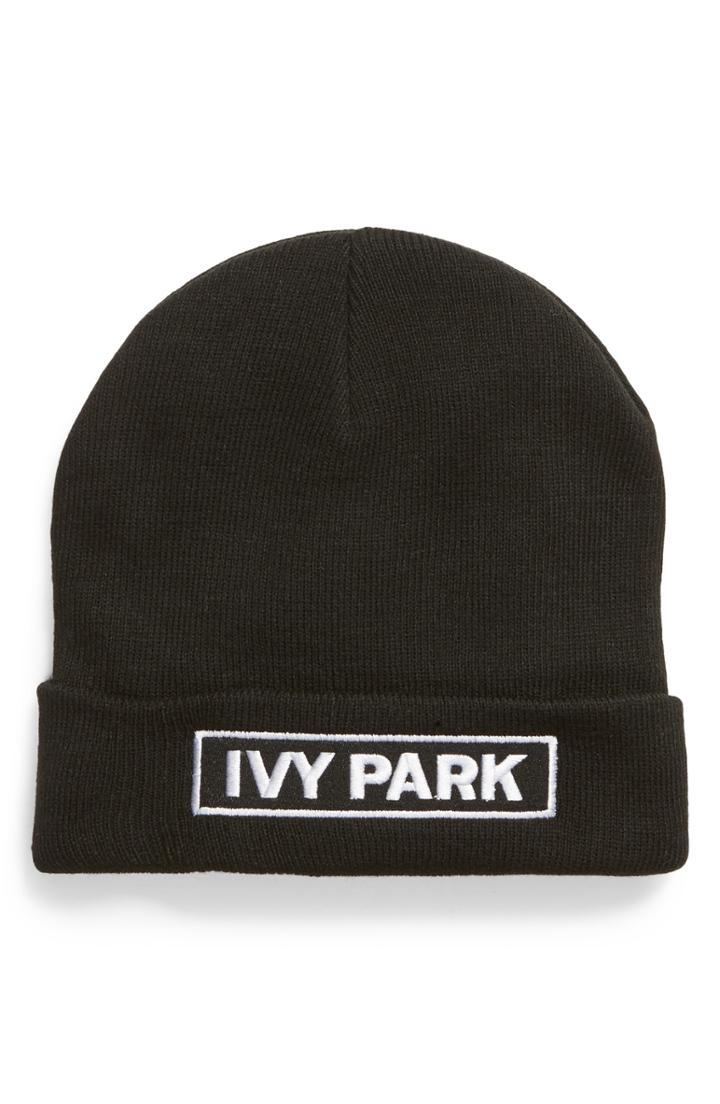 Women's Ivy Park Box Logo Beanie - Black