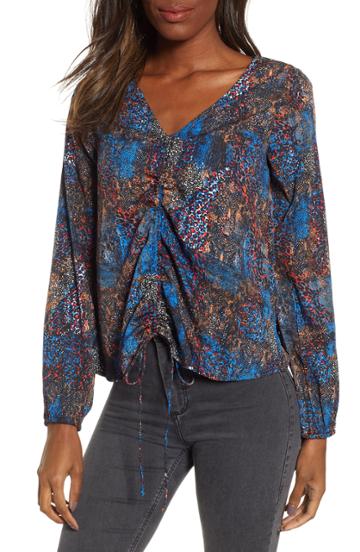 Women's Noisy May Magic Animal Top - Blue