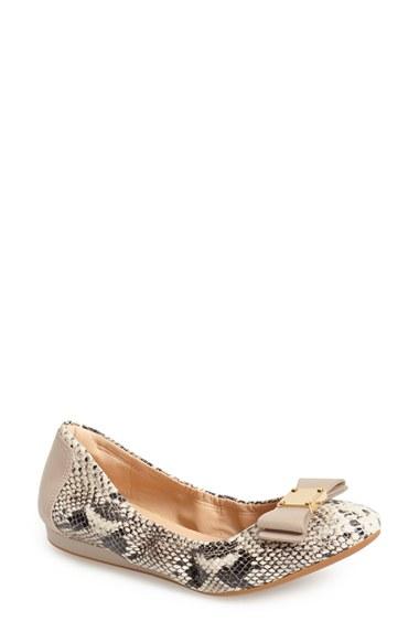 Women's Cole Haan 'tali' Bow Ballet Flat .5 B - Brown