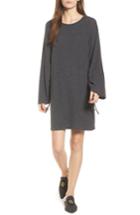 Women's One Clothing Ruched Sleeve Sweater Dress - Grey