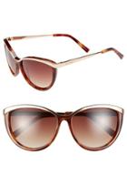 Women's Lilly Pulitzer 'mittie' 56mm Cat Eye Sunglasses - Caramel Tortoise/ Gold