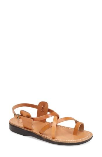 Women's Jerusalem Sandals 'the Good Shepard' Strappy Sandal Us / 36eu - Brown