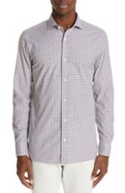 Men's Z Zegna Trim Fit Check Sport Shirt - Red