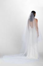 Wedding Belles New York Mia Raw Edge Cathedral Veil, Size - White