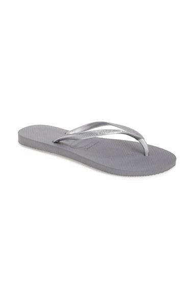 Women's Havaianas 'slim' Flip Flop /36 Br - Grey