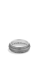 Men's David Yurman 'meteorite' Knife-edge Band Ring With Grey Sapphires