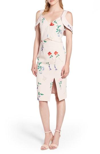 Women's Elliatt Archibald Cold Shoulder Cutout Detail Dress - Pink