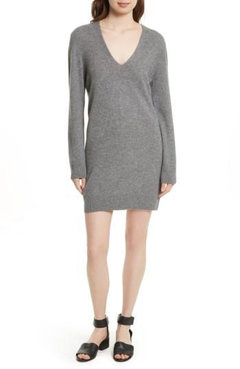 Women's Equipment Rosemary V-neck Cashmere Sweater Dress - Grey