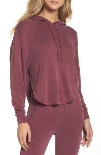 Women's Free People Back Into It Cutout Hoodie - Red