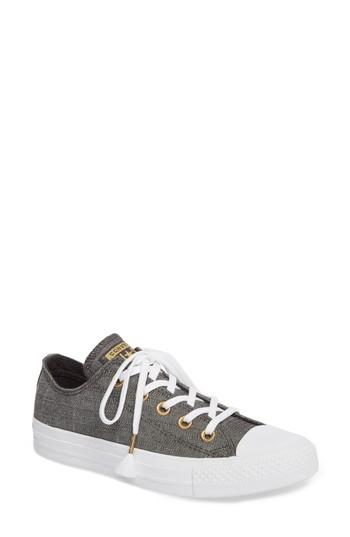 Women's Converse Chuck Taylor All Star Washed Linen Low Top Sneaker M - Black
