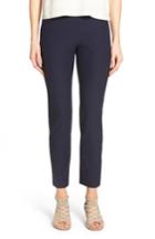 Women's Eileen Fisher Stretch Crepe Slim Ankle Pants - Blue
