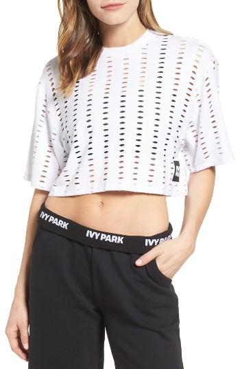 Women's Ivy Park Laser Cut Crop Top