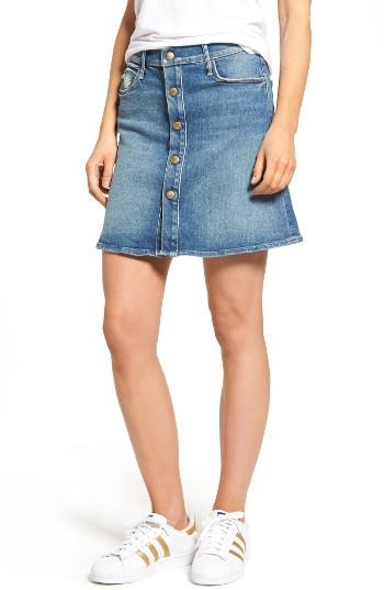 Women's Miranda + Mother The Snap Down Flare Denim Miniskirt