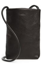 Baggu Leather Phone Crossbody Bag - Black