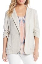 Women's Karen Kane Ruched Sleeve Jacket - Beige