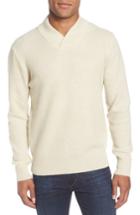 Men's Schott Nyc Waffle Knit Thermal Wool Blend Pullover, Size - White