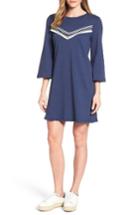 Women's Pleione Bell Sleeve Sweatshirt Dress - Blue
