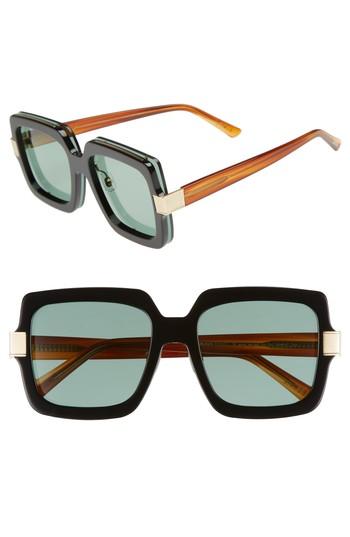 Women's Bonnie Clyde Mancuso 54mm Sunglasses - Black/ Olive