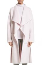 Women's St. John Collection Double Face Wool Blend Drape Coat - Pink