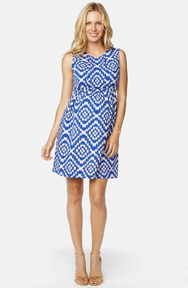 Women's Maternal America 'vintage' Textured Maternity Dress