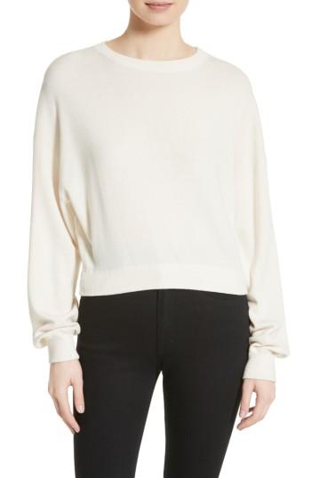 Women's Theory Verlina Silk Blend Sweater, Size - Ivory