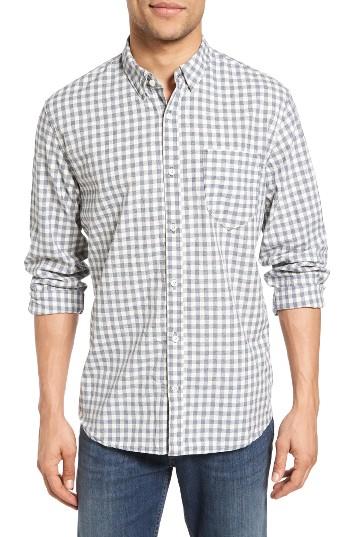 Men's Billy Reid Standard Fit Check Sport Shirt - Blue