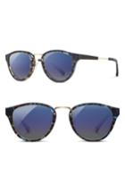 Women's Shwood 'ainsworth' 49mm Polarized Sunglasses - Blue Nebula/ Gold/ Blue Flash